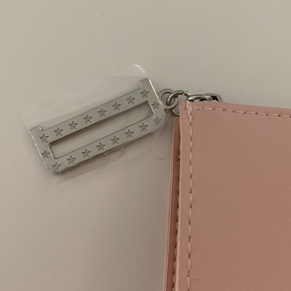 DIOR pink logo makeup toiletry clutch case mini bag w D charm - Picture 3 of 6